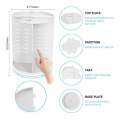 2 pcs 360 Spinning makeup holders Racks Set Durable 360 Rotation Makeup Organizer Cosmetic Carousel Plastic Storage Shelf